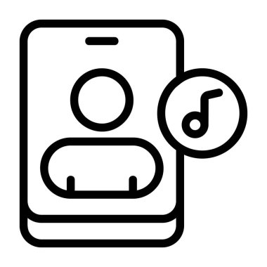 Kişi Ringtone - kurumsal tasarım için arıtılmış vektör simgesi