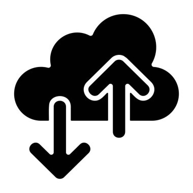 Veri transferi - arayüz tasarımı için yüksek kaliteli ince simge