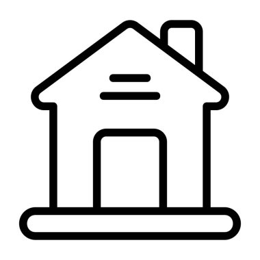 Ev simgesi, beyaz arkaplanda siyah işaret