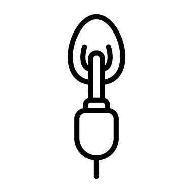 Anesthesia icon, black sign isolated on white background