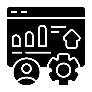 Trafik Kaynakları simgesi, siyah işaret beyaz arkaplanda izole edildi