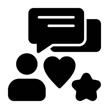 Sosyal Ortam - şirket sunumu için temiz vektör simgesi