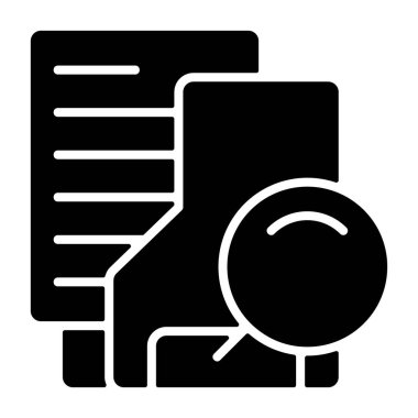 Beyaz geri gorund, vektör illüstrasyonundaki Araştırma Dizini simgesi 