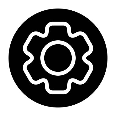 Simge ayarlanıyor, siyah işaret beyaz arkaplanda izole ediliyor 