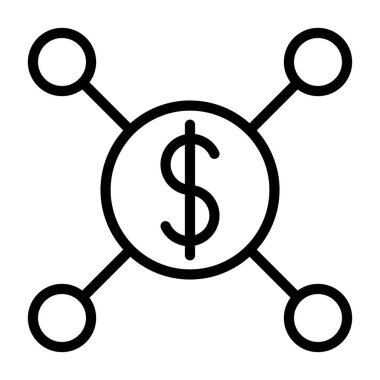 İş Sikkesi - İnce hatları olan zarif arayüz simgesi