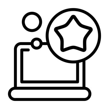 Favori simge, beyaz arkaplanda izole edilmiş siyah işaret 