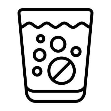 Effervescent simgesi, siyah işaret beyaz arkaplanda izole edildi