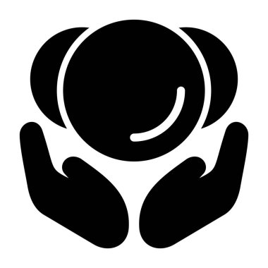 Bağış simgesi oluşturuluyor, siyah işaret beyaz arkaplanda izole edildi