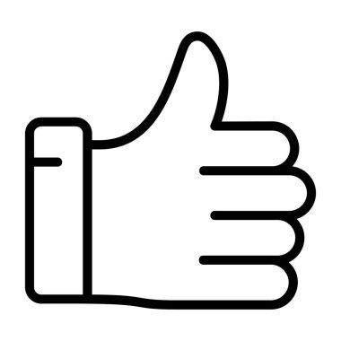 Başparmaklar Yukarı, siyah işaret beyaz arkaplanda izole