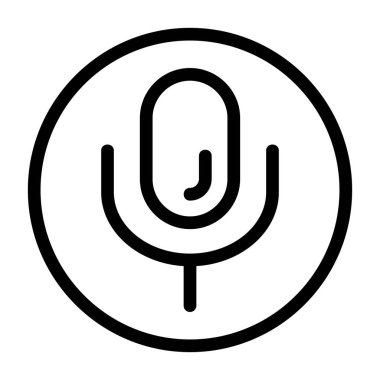 Mikrofon simgesi işaret vektör illüstrasyonu