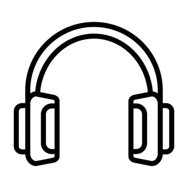 kulaklık simgesi işaret vektörü çizimi 