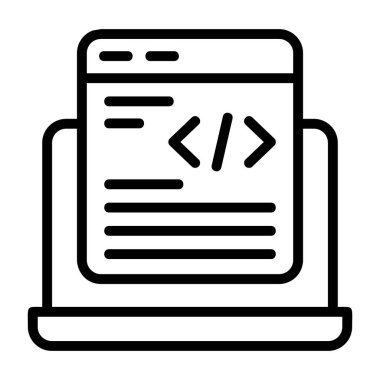 Kod Yeniden Yapılandırma - projeler için temiz vektör simgesi