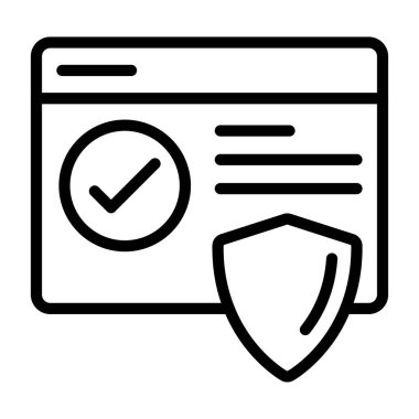 Güvenlik simgesi işaret vektörü illüstrasyonu 