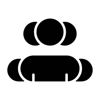 Topluluk simgesi ve siyah işaret beyaz arkaplanda izole edildi 