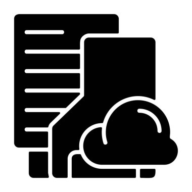 Bulut Dizini simgesi, basit vektör illüstrasyonu 