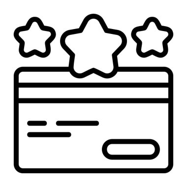 Sadakat Kartı - Beyaz arkaplanda gösterişli çizgi simgesi