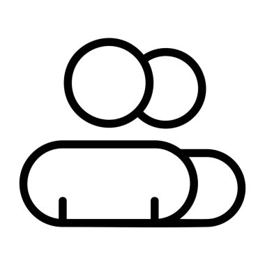 Kişiler - iş kullanımı için asgari vektör simgesi