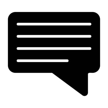 İleti - çevrimiçi sunum için rafine vektör simgesi