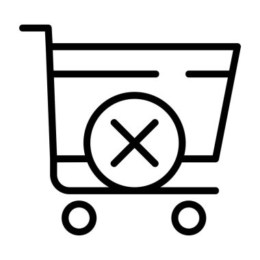 Alışveriş Arabası Terk Edilmesi - iş sunumu için uygun temel vektör simgesi