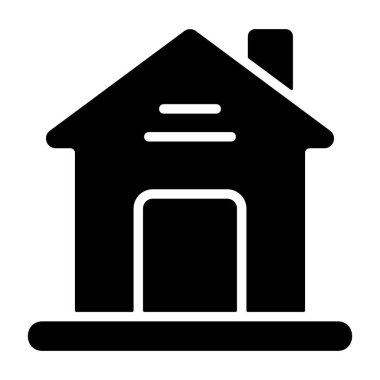 Ev simgesi, beyaz arkaplanda siyah işaret 