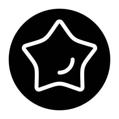 Favori simge, beyaz arkaplanda izole edilmiş siyah işaret 