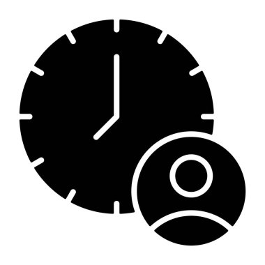 History icon, black sign isolated on white background 