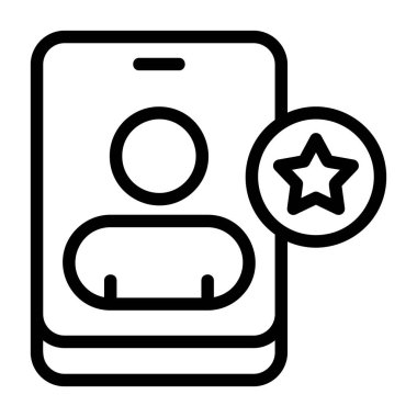 Favori Kişi - iş kullanımı için asgari vektör simgesi