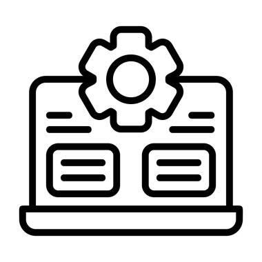 Algoritma simgesi, beyaz arkaplanda izole edilmiş siyah işaret  