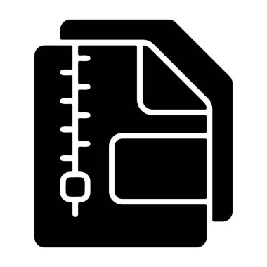 Beyaz geri gorund, vektör illüstrasyonunda sıkıştırılmış dosya simgesi  