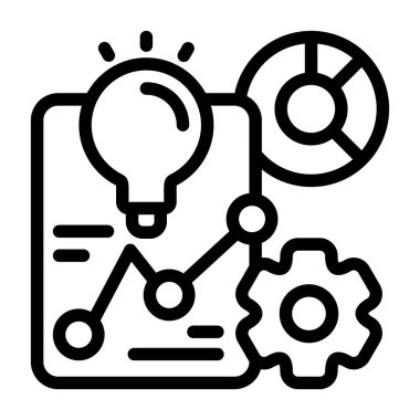 Stratejik Planlama - şirket markalaşması için temel vektör simgesi