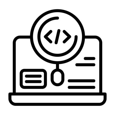 Kod Testi - projeler için temiz vektör simgesi