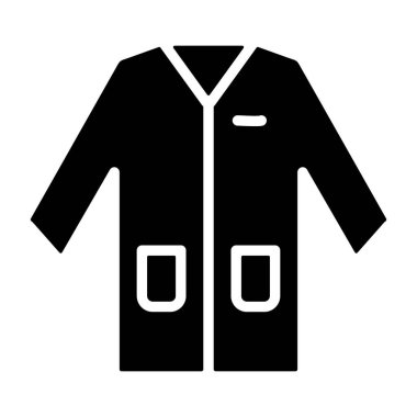 Tıbbi simgenin laboratuvar önlüğü illüstrasyon vektör tasarımı