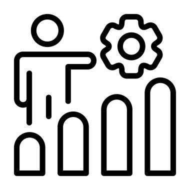 İşyeri motivasyon simgesi, beyaz arkaplanda izole edilmiş siyah işaret  