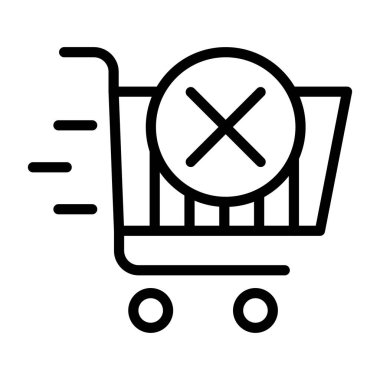 Alışveriş Terkedilmesi - iş sunumu için uygun temel vektör simgesi