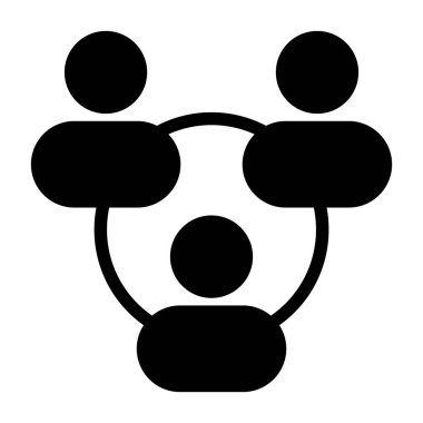 Basit tarzda profesyonel simge, işbirliği