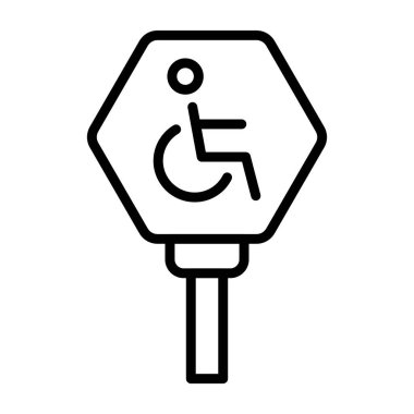 Modern görünümlü vektör simgesi, engelli parkı