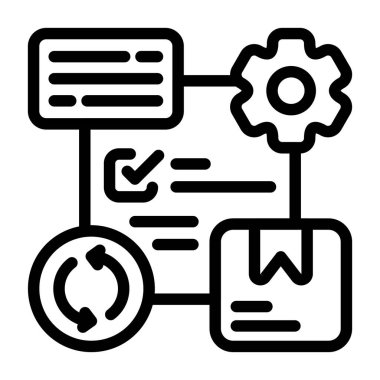 Tedarik Zinciri Stratejisi - şirket markalaşması için temel vektör simgesi