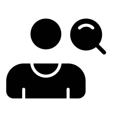 Kişiyi Ara - dijital tasarım için temiz vektör simgesi