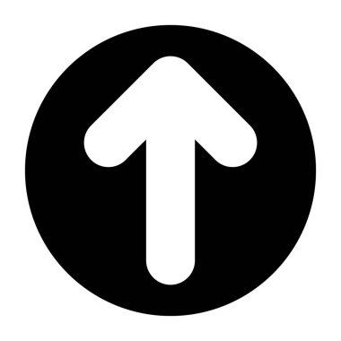 Beyaz arkaplan üzerindeki Ok Çemberi simgesi, vektör illüstrasyonu 