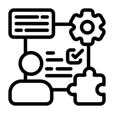İnsan Kaynakları Stratejisi - şirket markalaşması için temel vektör simgesi