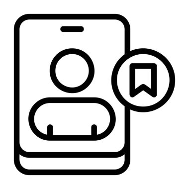 Kişiyi Kaydet - dijital tasarım için temiz vektör simgesi