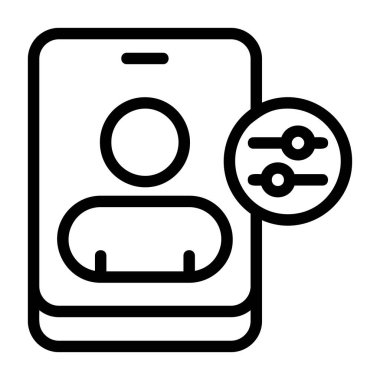 Kişi Ayarları - dijital tasarım için temiz vektör simgesi