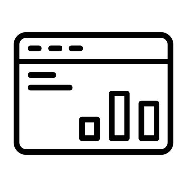 Rapor simgesi, siyah işaret beyaz arkaplanda izole edildi  