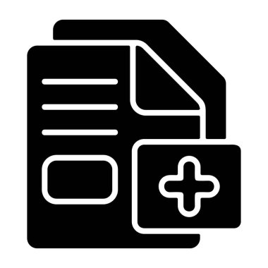 Beyaz arkaplan, vektör illüstrasyonu üzerine yeni dosya simgesi   