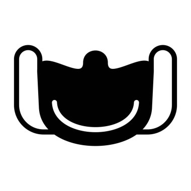 Yüz Maskesi emoji simgesi vektör çizimi 