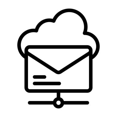 E- posta Sunucusu - ince hatlı zarif arayüz simgesi