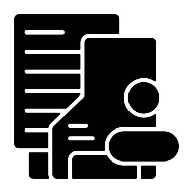 Beyaz geri gorund üzerindeki Kişisel Dizin simgesi, vektör illüstrasyonu 