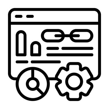 Web sitesi, vektör illüstrasyonu için web bağlantısı simgesi