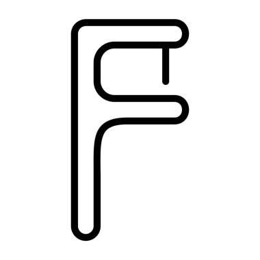 Diş ipi simgesi, siyah işaret beyaz arkaplanda izole edildi  