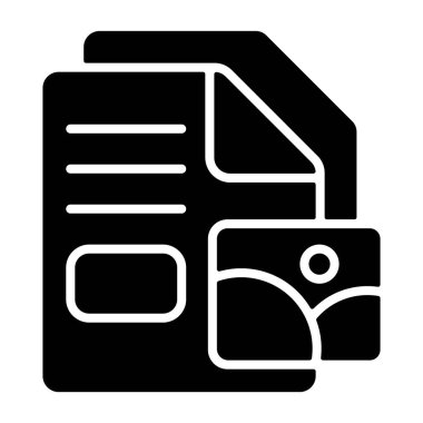 Beyaz arka gorund üzerindeki resim dosya simgesi, vektör illüstrasyonu  